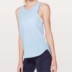 Lululemon Athletica Sculpt II Running Tank Top In Grayish Blue Size 6